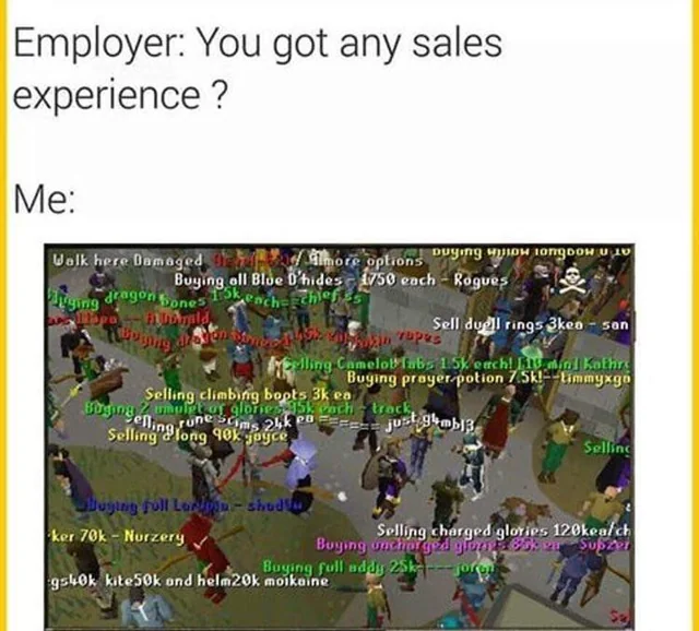 RuneScape sales